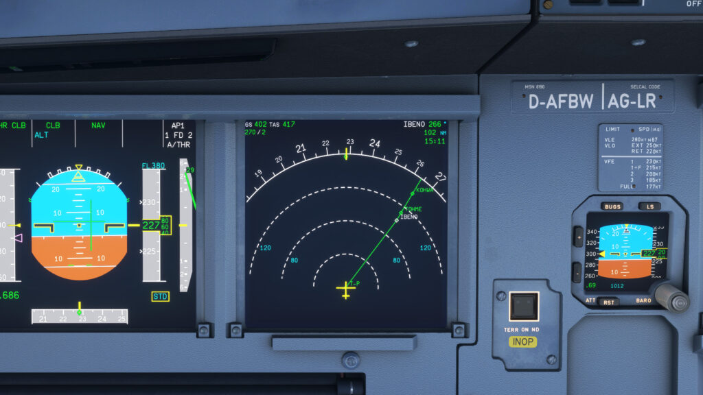 A32NXでの飛行経路のショートカット（ダイレクト）方法（A32NX）